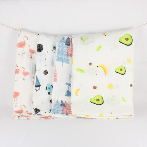 Littles Bloomz 100 Cotton Muslin Swaddle for Infant Wrap Sleeping Bag Newborn Bath Towel Baby 5
