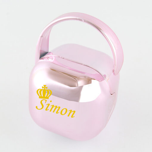 Luxury Any Name And Photo Can Customized Unique Gift Pacifier Storage Box Dustproof Soother Container Bling 2