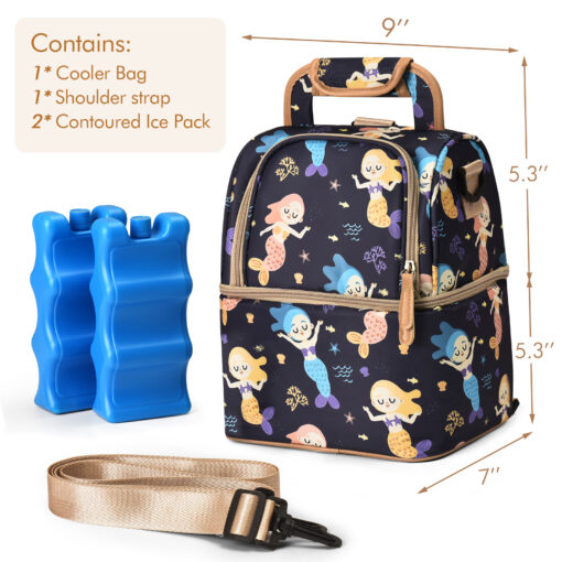 NCVI Breast Pump Backpack Cooler and Moistureproof Bag Double Layer for Mother Outdoor Working Backpack 5