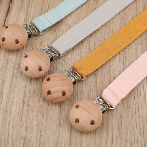 NEW Cotton Baby Pacifier Chain Clip Soother Nipple Holder Clasps Dummy Pacifier Clip