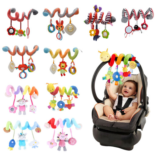 New Soft Infant Crib Bed Stroller Toy Spiral Baby Toy For Newborns Car Seat Educational Rattles