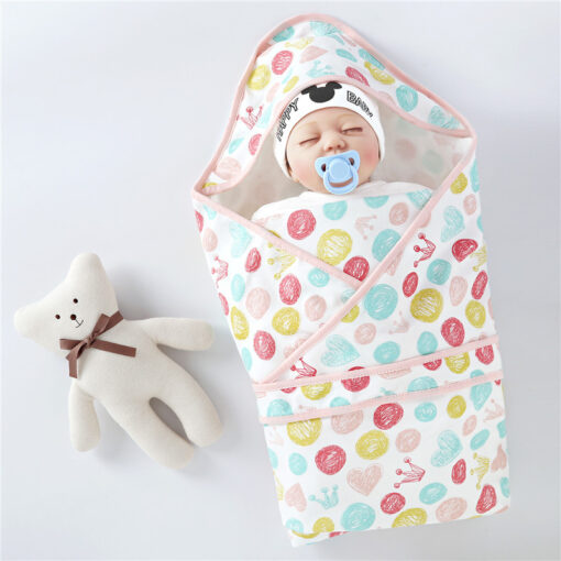 Newborn Baby Blanket Wrapper Cotton Spring Newborn Baby Quilt Double Layers Swaddle Wrap Cotton Baby Anti 1