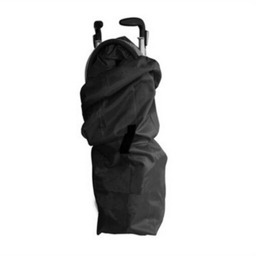 One shoulder Portable Baby Stroller Storage Bag for Traveling Plane Train Black Durable Dirt Resistant Stroller 3