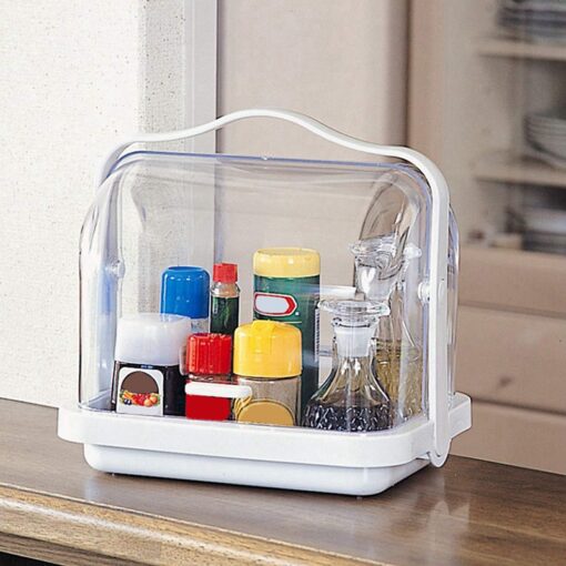 Plastic Food Storage Box Snack Container Baby Bottles Storage Rack for Home Kitchen Waterproof Dustproof White 5