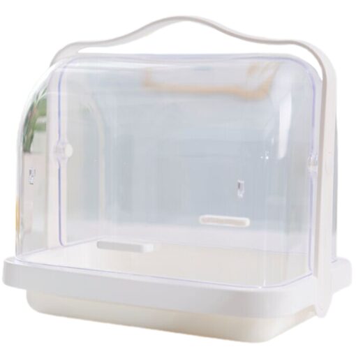 Plastic Food Storage Box Snack Container Baby Bottles Storage Rack for Home Kitchen Waterproof Dustproof White