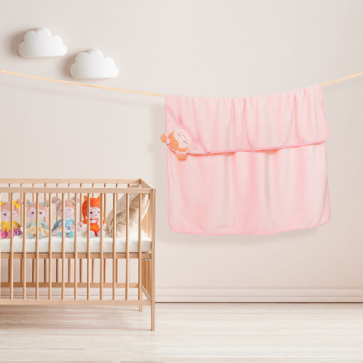 Plush Baby Blankets Newborn Bed Sheet Pink Blanket Kid Boy Girl Swaddle Wrap Thermal Plush Solid 5