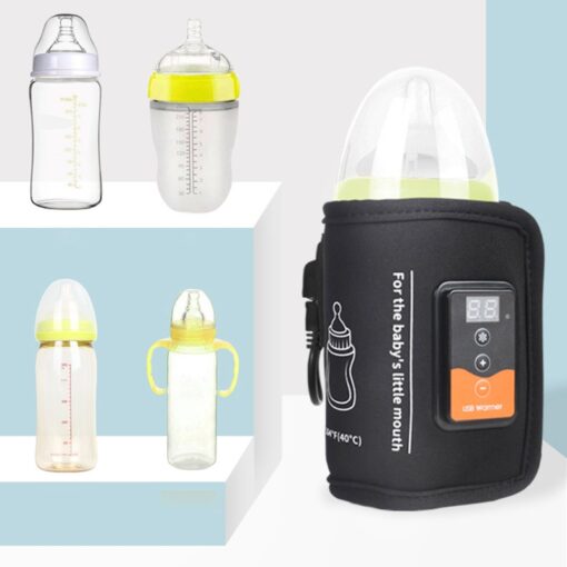 Portable Baby Bottle Warmer Heater Usb Car Charger Travel Cup Milk Thermostat Bottle Heat Cover Removable
