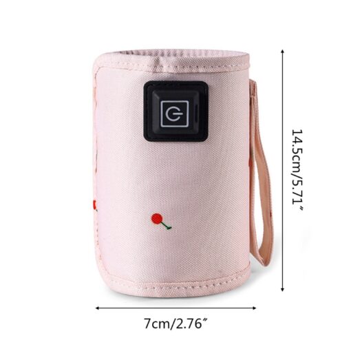 Portable USB Baby Bottle Warmer Bag Travel Milk Warmer Infant Bottle Warm Cover 5