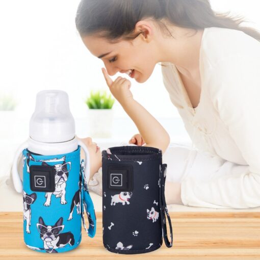 Q81A Portable Baby Bottle Warmer USB Rechargeable Travel Milk Warmer Infant Feeding Bottle Three Gear Adjustable 2