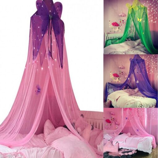 Romantic Pink Round Mosquito Lace Net For Baby Hung Dome Bed Dome Tents Baby Adults Ceiling 1