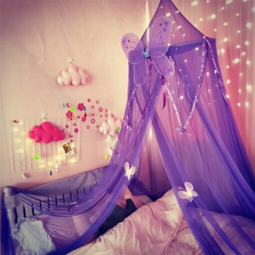 Romantic Pink Round Mosquito Lace Net For Baby Hung Dome Bed Dome Tents Baby Adults Ceiling 3