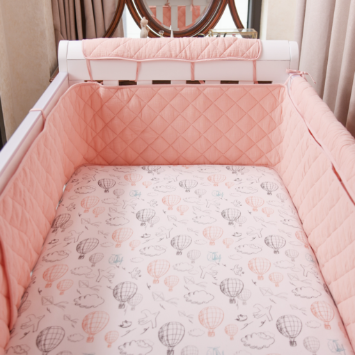 Soft Double deck Crepe Baby Crib Bumpers Anti Collision Protective Cloth Newborn Toddler Bed Guardrail Mat 2