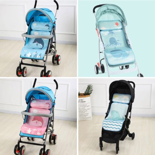 Summer Stroller Cooling Pad 3D Breathable Mesh Pushchair Mat Mattress Baby Pram Seat Cover Cushion for 1