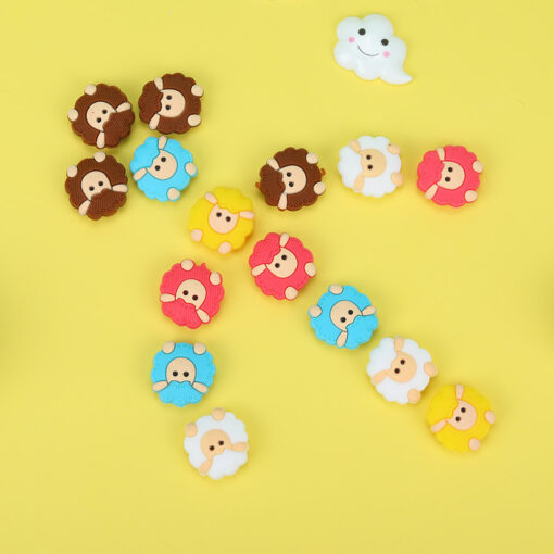 Sunrony 10pcs Sheep Silicone Beads Food Grade Teether Safety BPA Free DIY Pacifier Chain Accessories Baby 10