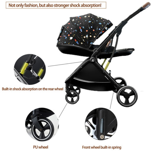 Twin Baby Stroller Free Shipping Pram Accessories 2in1 Light baby walk High Land Scape Pram Portable 1
