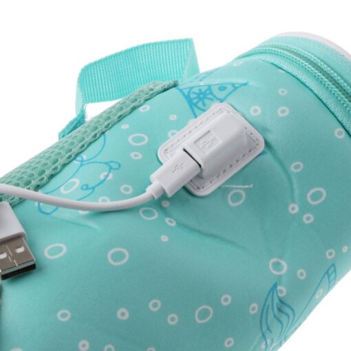 USB Baby Bottle Warmer Insulated Bag Travel Cup Portable In Car Drink Keep Warm Milk Thermostat 4