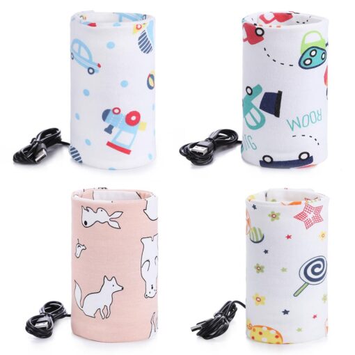 USB Baby Milk Bottle Warmer Insulated Bag Portable Travel Cup Warmer Thermostat Heater Infant Feeding Bottle 4