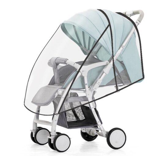 Universal Stroller Rain Cover Baby Car Weather Wind Sun Shield Transparent Breathable Trolley Umbrella Raincoat Accessories 4