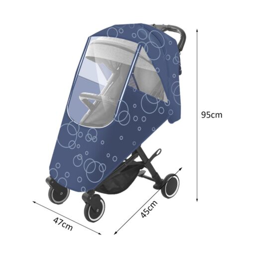 Universal Stroller Rain Cover Waterproof Wind Dust Shield Baby Pushchair Pram Newborn Trolley Protection Accessory Zipper 5