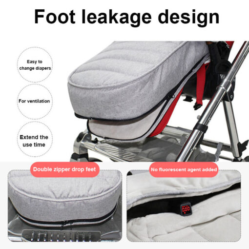 Winter Thick Sleeping Bags Warm Baby Sleepsack Envelope For Newborn Infant Windproof Stroller Cushion Footmuff Pram 4