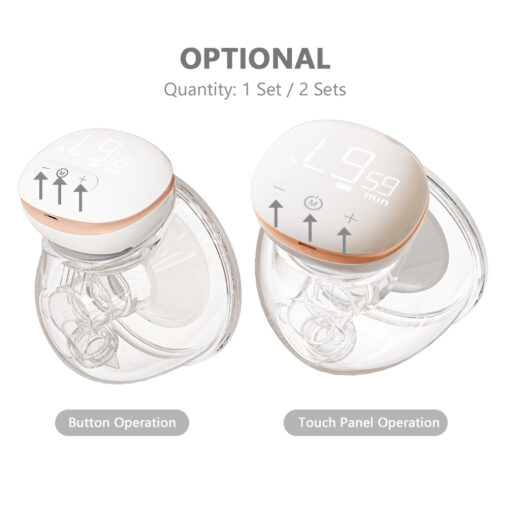 YOUHA 2 pcs Wearable Breast Pump Hands Free Electric Portable Breast Cup 8oz 240ml BPA free 1
