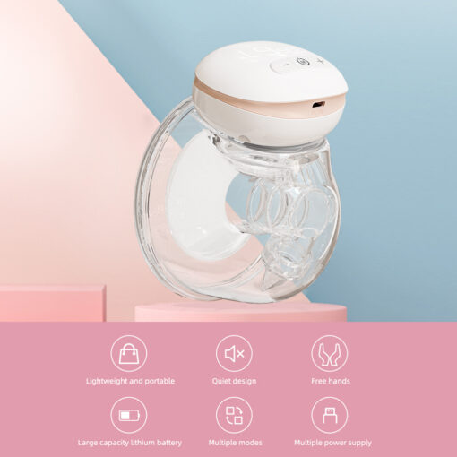 YOUHA 2 pcs Wearable Breast Pump Hands Free Electric Portable Breast Cup 8oz 240ml BPA free 2